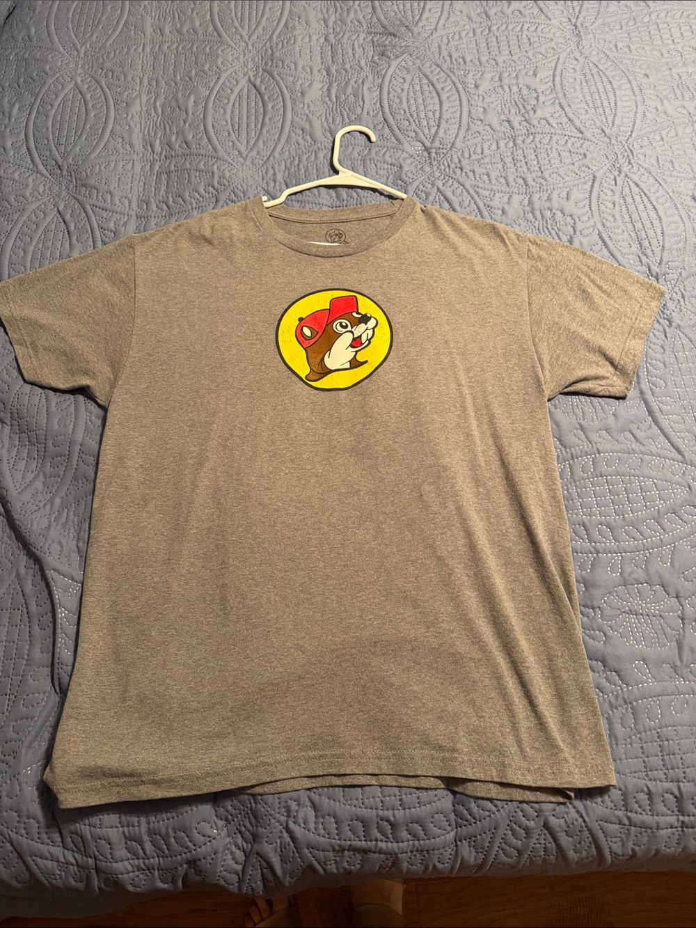 Gray Buc-ee's Short Sleeve Graphic Tee - Women's Crew Neck